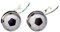 Miniblings Fußball Ohrringe Fan Hänger Fußballfan Sport Ball Cabochon EM WM - Handmade Modeschmuck I Ohrhänger Ohrschmuck versilbert