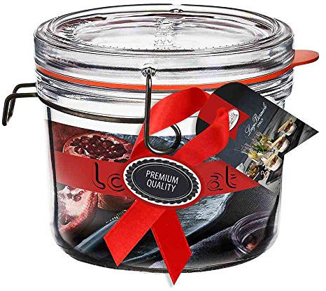 EINKOCHWELT 215-00LEK6EW01 Drahtbügelglas Lock 0,5L Lock-EAT, mit Deckel, klar