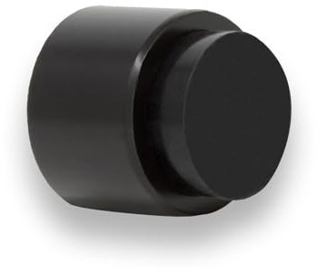 Klebe-Türstopper für Wand | Ø28 x 28 mm | Gummi Schwarzer | Edelstahl AISI 304 | Schwarz lackiert | Sehr gute Haftung | 100% zweckmäßig | Mod. I-198/28-TPM-NG| EVI Herrajes