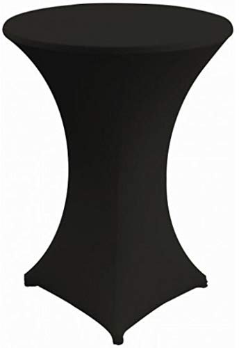 Gastro Uzal Hussen für Stehtische und Bistrotische Stretch Stehtischhussen Größen (Schwarz, Ø 70-72 cm)