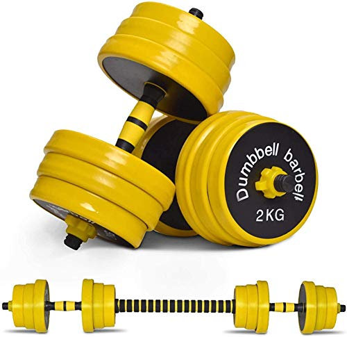 Fuxion 20.0 kg Verstellbares Gratis 2-in-1 Set, Rutschfestes Neopren, Zweck, Zuhause, Fitnessstudio, Büro | | Handgewichte, Langhantel 20.0 kg oder 10.0 kg Hantel-Paar, 20.0 kg insgesamt/22 Stück