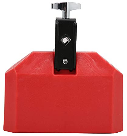 ROTE Kuhglocken , Kuhglocke ABS Transparent Sound Tragbar Schönes Aussehen Kunststoff Kuhglocke für Sportspiel für Schlagzeug Set Percussion(Roter Holzfisch)