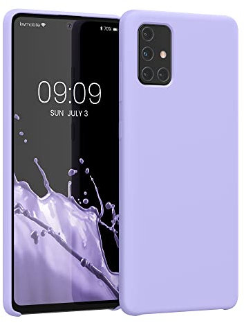 kwmobile Hülle kompatibel mit Samsung Galaxy A71 Hülle - Silikon Handy Case - Handyhülle weiche Oberfläche - kabelloses Laden - Lavendel
