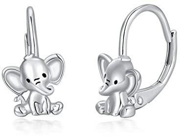 PROESS Elefant Creolen 925 Sterling Silber Elefant Schmuck Geschenke für Frauen Teenager Mädchen Hypoallergene Ohrringe
