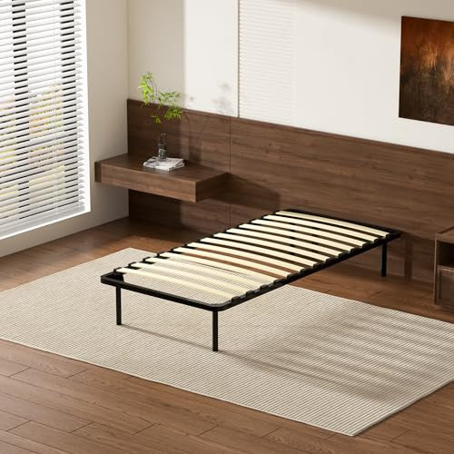 Stanew Sommier 90x190cm | Sommiers à Lattes pour Adulte | Sommier 90x190 avec 4 Pieds | 18 Lattes | Cadre de Lit Métal | Lattes Réglables | Résistant et Confortable | Montage Rapide et Facile