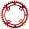 DECKAS Rundes Kettenblatt 104BCD 40T 42T 44T 46T 48T 50T 52T schmales breites Kettenblatt für 7 8 9 10 11 12 Gänge Ketten (rund rot, 52T)