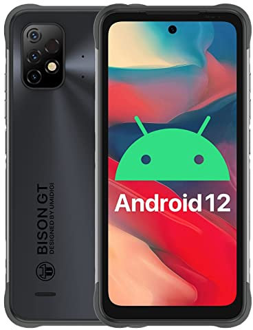 UMIDIGI BISON GT2 Rugged Smartphones 2023, Helio G95 Indistruttibile Android 12, 6.5 FHD+, 8GB+128GB 512GB, 64MP+24MP Fotocamera, 6150mAh, 4G Dual SIM Impermeabile Celllare Antiurto NFC, Face ID
