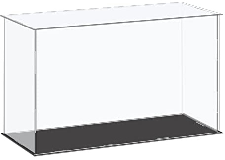 sourcing map Acryl-Vitrine, Kunststoff-Box, Würfel-Aufbewahrungsbox, transparent, klein, staubdicht, 40,6 x 16,3 x 25,4 cm, für Sammlerstücke