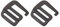 sourcing map Metal G Hooks Webbing Buckles, 2Pcs 0.98 25mm G-Hook Wave Buckle Adjuster Slide Buckle for Backpack Strap Webbing, Matte Black