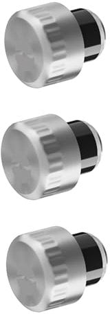 FLSK 3er Set Edelstahl-Ersatz-Deckel für FLSK Trinkflaschen 750ml/1000ml aus hochwertigem Edelstahl, hält 100% dicht, rostfrei, leicht zu öffnen, BPA-frei, Silber