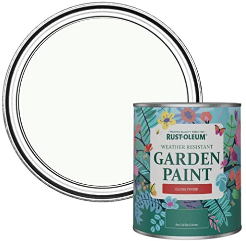 Rust-Oleum White Mould-Resistant Garden Paint In Gloss Finish - Still 750ml Fence Paint, Shed Paint