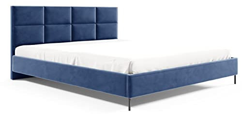 Generisch Polsterbett 120cm Blau Samt Bett 120cmx200cm