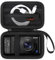 Canboc Tragetasche für Sony RX100 VII/RX100 VI/RX100 V/RX100 IV/RX100 III Kompakte Digitalkamera, Point and Shoot Vlogging Kameratasche, Reißverschluss Mesh Tasche passt USB Kabel, Batterien, Schwarz