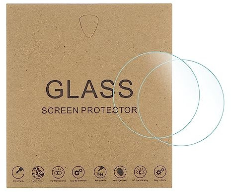 sourcing map 5Stk Uhr Glas Bildschirm Schutzfolien 30mm HD Temperiert Glas Hohe AL Kratzfest 9H Härte 2.5D Smartwatch Bildschirm Folie, geeignet für die flache Armbanduhr
