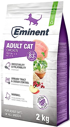 Eminent Adult Cat - Chicken | High Premium Katzenfutter Glutenfreie |Trockenfutter für Erwachsene Katzen 2kg