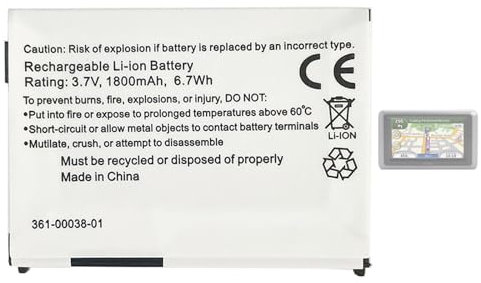Aousavo 361-00038-01 - Batteria di ricambio compatibile con Gar-min Zumo 660, 650, 600