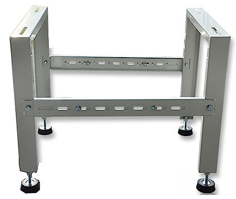 BPILOT Außeneinheit Der Klimaanlage Bodenmontagehalterung, Universal Kompressoren Und HVAC-Systeme, Draussen Schwerlast Faltbar Kondensator Metallbügel (Color : Weiss, Size : 420-1000Lx420Wx400Hmm)
