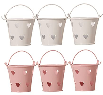 PartyKindom Blume Mini Topf Weißblech Eimer Hochzeit Süßigkeiten Box Home Decor Mini Eimer Organisation Box