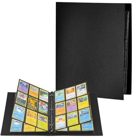 Álbum de cartas coleccionables, 630 bolsillos, transparentes, 35 páginas por 18 bolsillos por página, carpeta impermeable para álbumes de cartas coleccionables para tarjetas