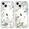 Yoedge 2 Pack Transparent Flower Phone Case Compatible with iPhone 13 mini 5.4, Ultrathin Soft Silicone TPU with Aesthetics Pattern, Shockproof Bumper Protector Cover for iPhone 13 mini