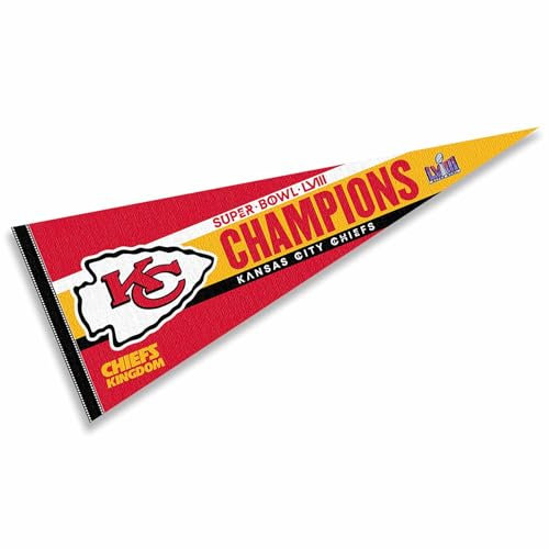 WinCraft Chiefs Super Bowl 2024 Champions Full Size Large Wimpel