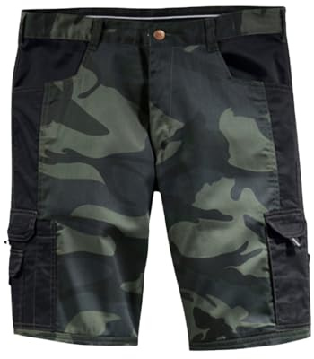 Scheibler Workwear – Shorts Gary Herren – Arbeitshose kurz für die Arbeit – Arbeitsshorts für den Sommer – Cargo Shorts mit viel Stauraum – verfügbar in den Größen S-XXL (Oliv-Camouflage)
