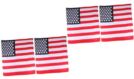 Holibanna 4 Stück Patriotische Accessoires Schal Mit Us-flagge Amerika-flagge Usa-flaggen Bandanas Mit Us-flagge Patriotisches Taschentuch Baumwolle Us Flagge Sport Vereinigtes Königreich.