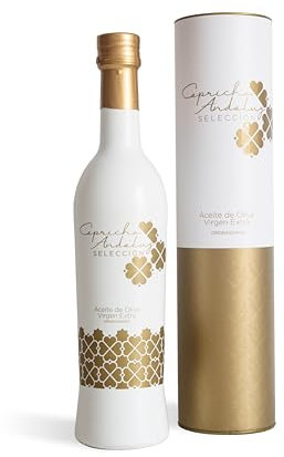 CAPRICHO ANDALUZ Aceite de Oliva Virgen Extra de Categoría Superior de 500 ml– Aporta un Sabor Único a tus Platos con un Formato Exclusivo Perfecto para Regalar.