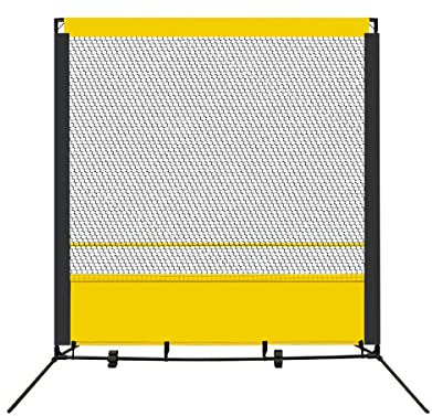 Tragbarer Tennis-Rebounder, Tennis-Übungswand für das Training im Innen- und Außenbereich, Trainingsgerät, Tennis-Rebound-Netz, für Grundschläge und Volley-Tennis (Größe: 1,8 x 2 m)