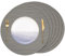 Banchif Tischsets Rund, Tischsets Abwaschbar 6er Set Platzdeckchen PVC Rund rutschfest Platzsets Abwischbar Gewebte Vinyl Platzsets Durchmesser 38 cm, Grau
