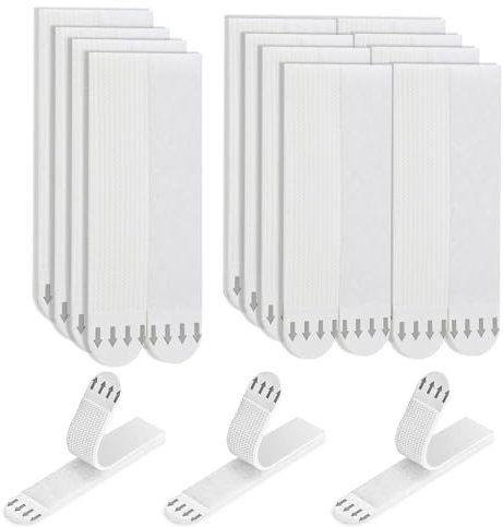Yoolly 24 Pairs (48 Strips) Picture Hanging Strips Heavy Duty, 93 x 19mm Hook Loop Mounting Tapes, Removable Picture Mounting Adhesive Strips, Damage Free Wall Fastener Tape for Frame Hanging