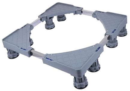 OSALADI Movable Fridge Floor Trolley Einstellbarer Edelstahl Sockel Für Waschmaschine Und Kühlschrank Mit Stabilen Füßen Für Haushaltsgeräte Und Platzsparend