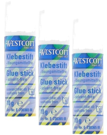 Westcott Glue Stick, 1 Piece (Pack of 3)