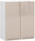 AKORD | Küchenhängeschrank - Oliwia W60 | 2 Regalböden & 2 Tür Küche Schrank | Einbauküche Küchenzeile Küchenmöbel Küchenschränke | Laminierte Platte | 60 x 30 x 72 cm | Weiß & Cappuccino Glanz