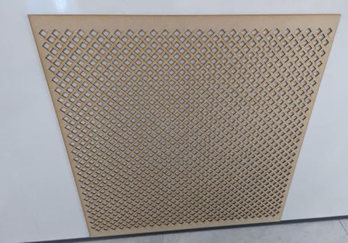Grille décorative pour radiateur - Panneau MDF perforé de 3 mm d'épaisseur - Dimensions : 620 x 600 mm - Motif K6