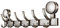 GkgWuxf Support mural pour porte-manteau, porte-manteau à ventouse - Porte-serviettes à ventouse avec 6 crochets,Cintre polyvalent, crochets à peignoirs pour entrée, chambre à coucher, salle de bain