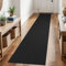 KOZYFLY Boho-Läufer für Flure, 6 x 3 m, waschbar, langer Flur-Teppich, Gummi-Rückseite, Küchenteppich, Baumwolle, Eingangsbereich, Teppichläufer für Flur, Küche, Eingangsbereich, Schwarz