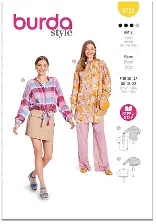 Burda Style Sewing Pattern B5723 Misses' Blouse