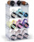 Yuvslo Water Bottle Organizer 4-Tier Set - Heavy Duty Stackable Holder for 40oz Stanley Tumblers & Wine Bottles, Drainable Kitchen Rack, Easy to Clean (Gift Idea)