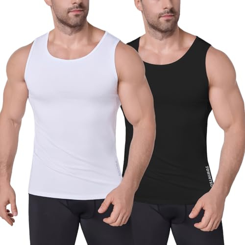 Towintec Canottiere Uomo Maglietta Senza Maniche Intima Canottiere | Traspirante Maglietta,Resistente Al Sudore, Asciugatura Rapida, Palestra, T-Shirt Allenamento, Canotta, Camicie Muscolari