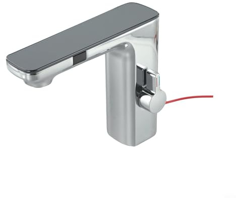 Robinet de lavabo à affichage numérique avec contrôle de la température, capteur intelligent, robinet de lavabo de salle de bain, poignée unique, montage sur comptoir, style moderne, structure en