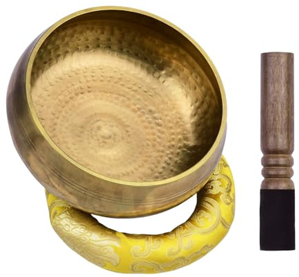 Klangschale Dekorative Klangspiele Wohnkultur Einschlafhilfe | Nepal Reines Messing Klangschale Set Für Yoga Meditation Achtsamkeit Wellness Räume Wohnzimmer Studio Erwachsene