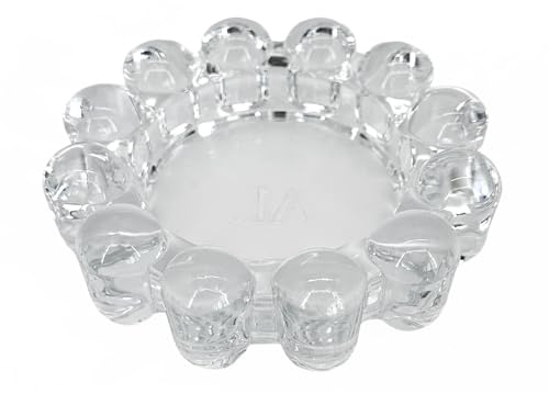 Alice Lane Original Bubble Candle Dish – Chic Clear Glass Candle Dish for Home Decor – Decorative Modern Candle Holder for Small Candles & Diffusers