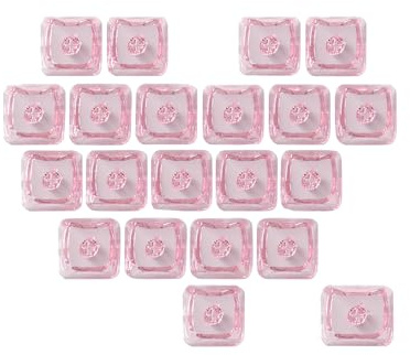 JSJTKeys Backlit Pink Keycap,Blank Crystal Transparent Keycaps, 21 Keys Love Heart-Shaped PC Custom Keyboard Caps Mao Profile for MX Switches Mechanical Keyboards