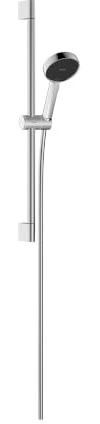 hansgrohe Activera S - Duschset mit Duschkopf, EcoSmart+ (max. 3 l/min), mit WaterBoost-Funktion (max. 9,4 l/min), Duschschlauch (1,60 m) und Duschstange (65 cm), Chrom, 28863000