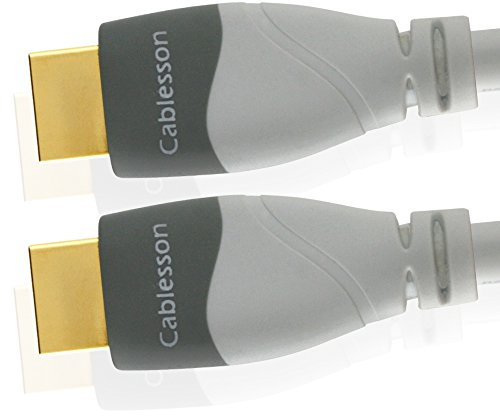 Cablesson MacKuna - Cable HDMI de alta velocidad con Ethernet (Nueva versión 1.4a 3D Ready con canal Ethernet y de retorno de audio, para Sony PS3, XBOX 360, PC, SKYHD, Virgin Box, Nintendo Wii U, televisores LCD, plasma y LED, Full HD, 1080 p), color blanco