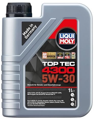 LIQUI MOLY Top Tec 4300 5W-30 | 1 L | Synthesetechnologie Motoröl | Art.-Nr.: 3740