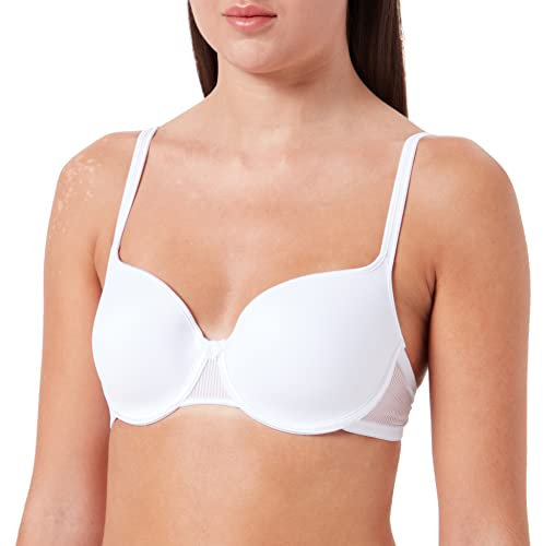 Selene, Reggiseno Donna a Balconcino, con Ferretto e Coppe Imbottite, Collezione Nati, Colore Bianco, Taglia 3C