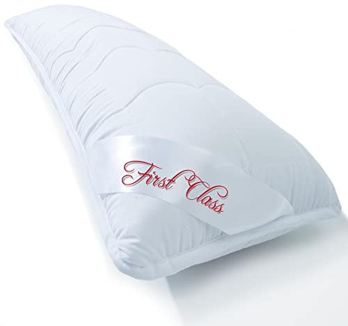CelinaTex First Class Seitenschläferkissen 40 x 120 cm weiß Mikrofaser Stillkissen Schwangerschaftskissen Kopfkissen