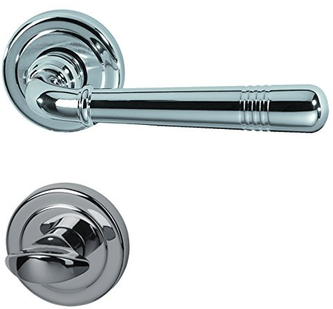 Alpertec Türbeschlag Sale - R chrom für Badtüren WC Drückergarnitur Türdrücker Türbeschläge, 32704723